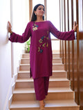 Magenta Beaded Embroidered Lawn Suit – Vibrant & Joyful Elegance